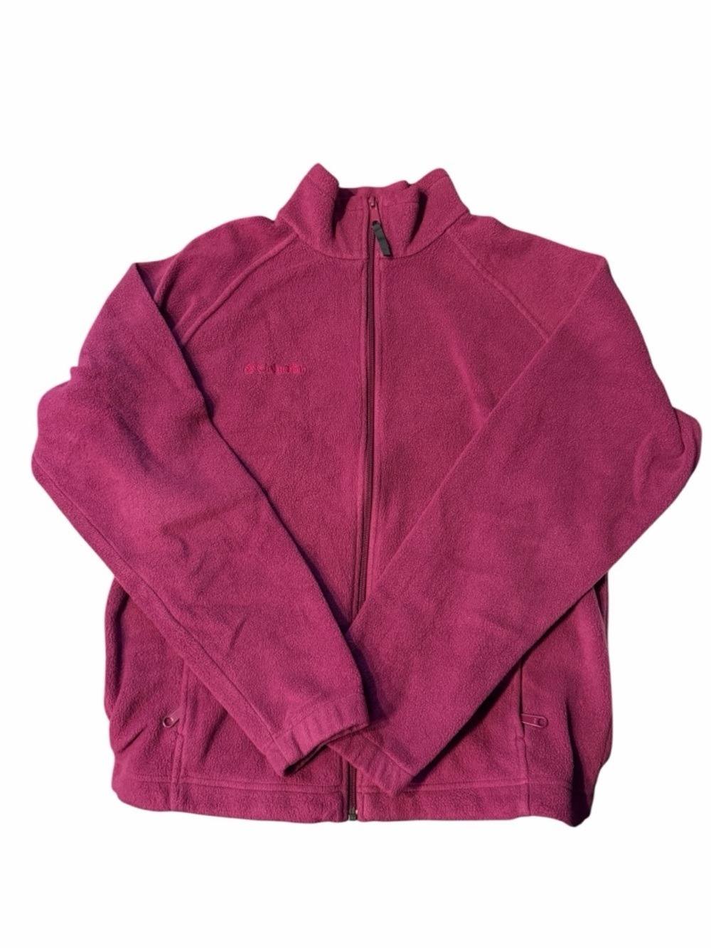 Columbia Sportswear Company Burgundy Fleece Long‎ Sleeve Full Zip Jacket Size L